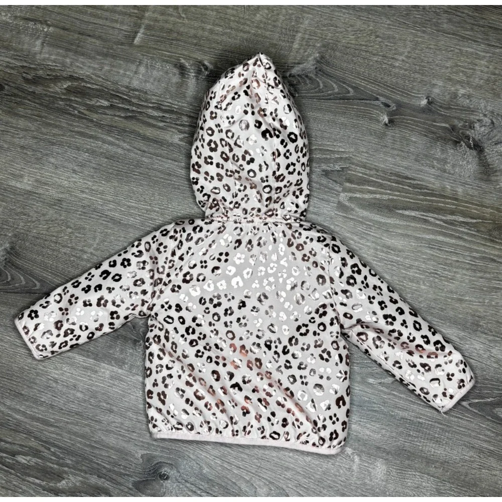 Penelope Mack Toddler Girls Pink Animal Print Fleece‎ Lined Coat Size 18 Months